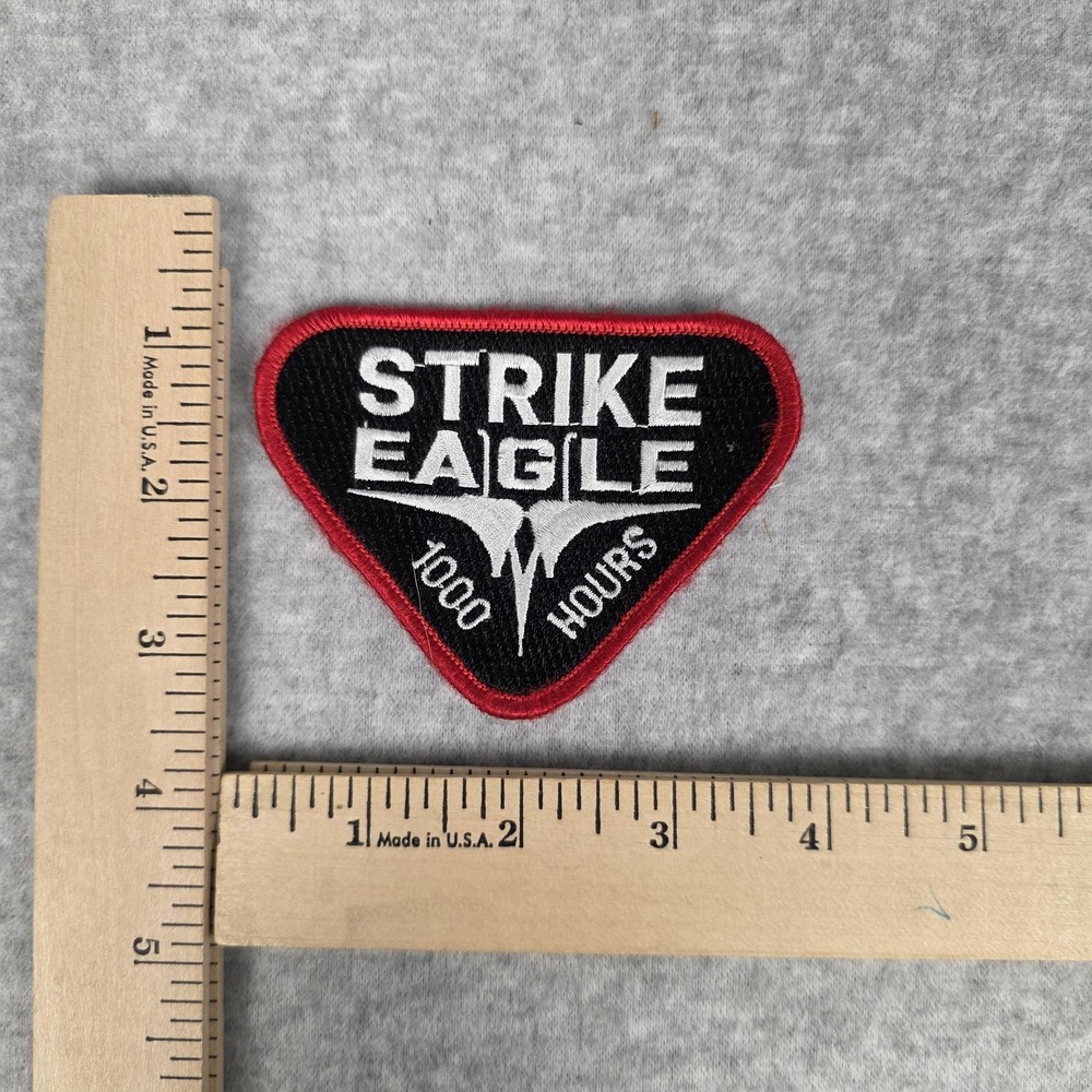Strike Eagle 1000 Hours F-15E Morale Patch Black Red‎ Embroidered
